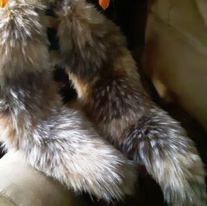 Surell Faux Fur Long Collar - 49" L NWT